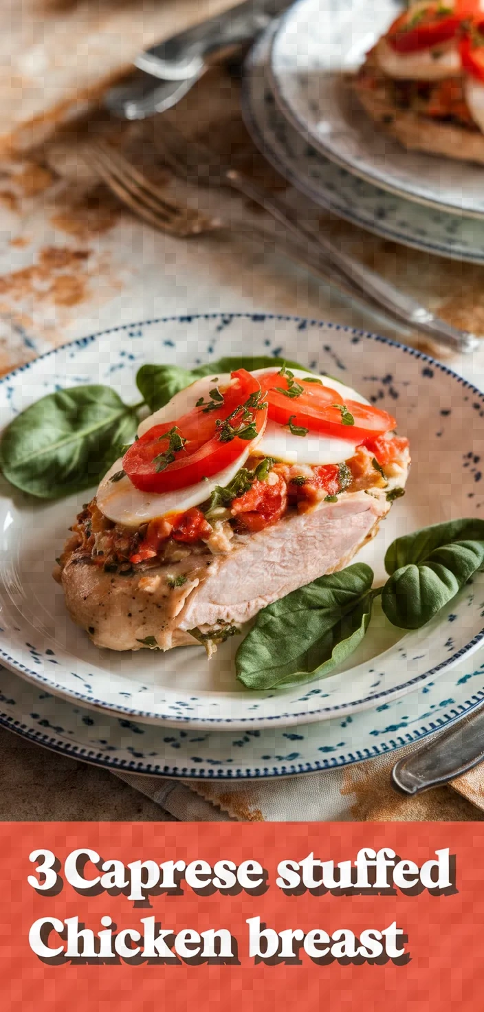 3. Caprese Stuffed Chicken Breast