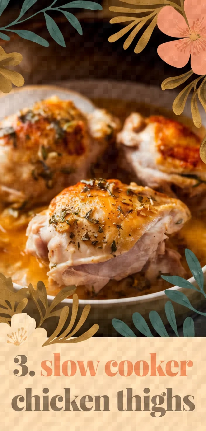 3. Slow Cooker Chicken Thighs