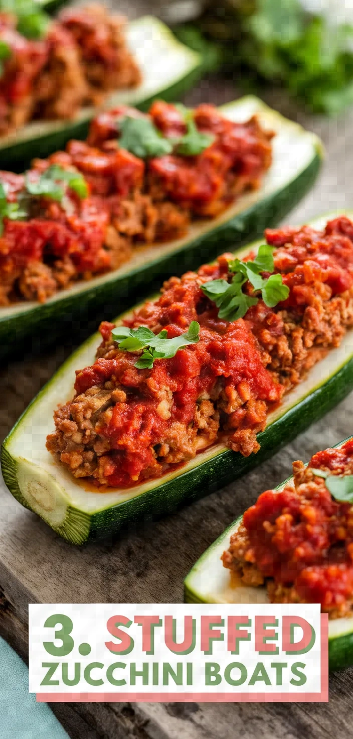 3. Stuffed Zucchini Boats