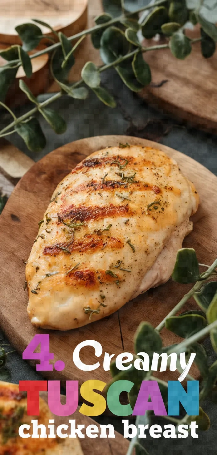 4. Creamy Tuscan Chicken Breast