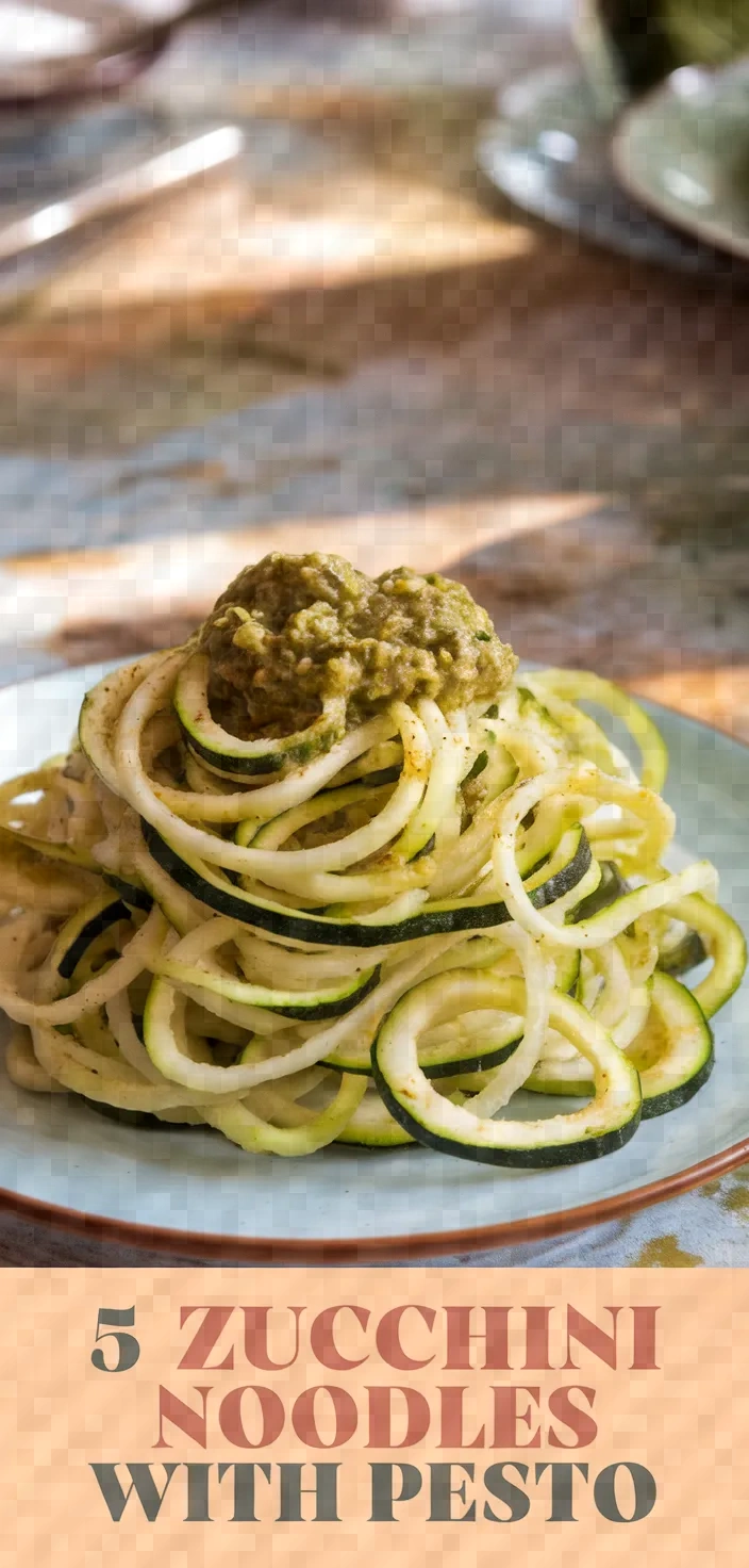 5. Zucchini Noodles with Pesto