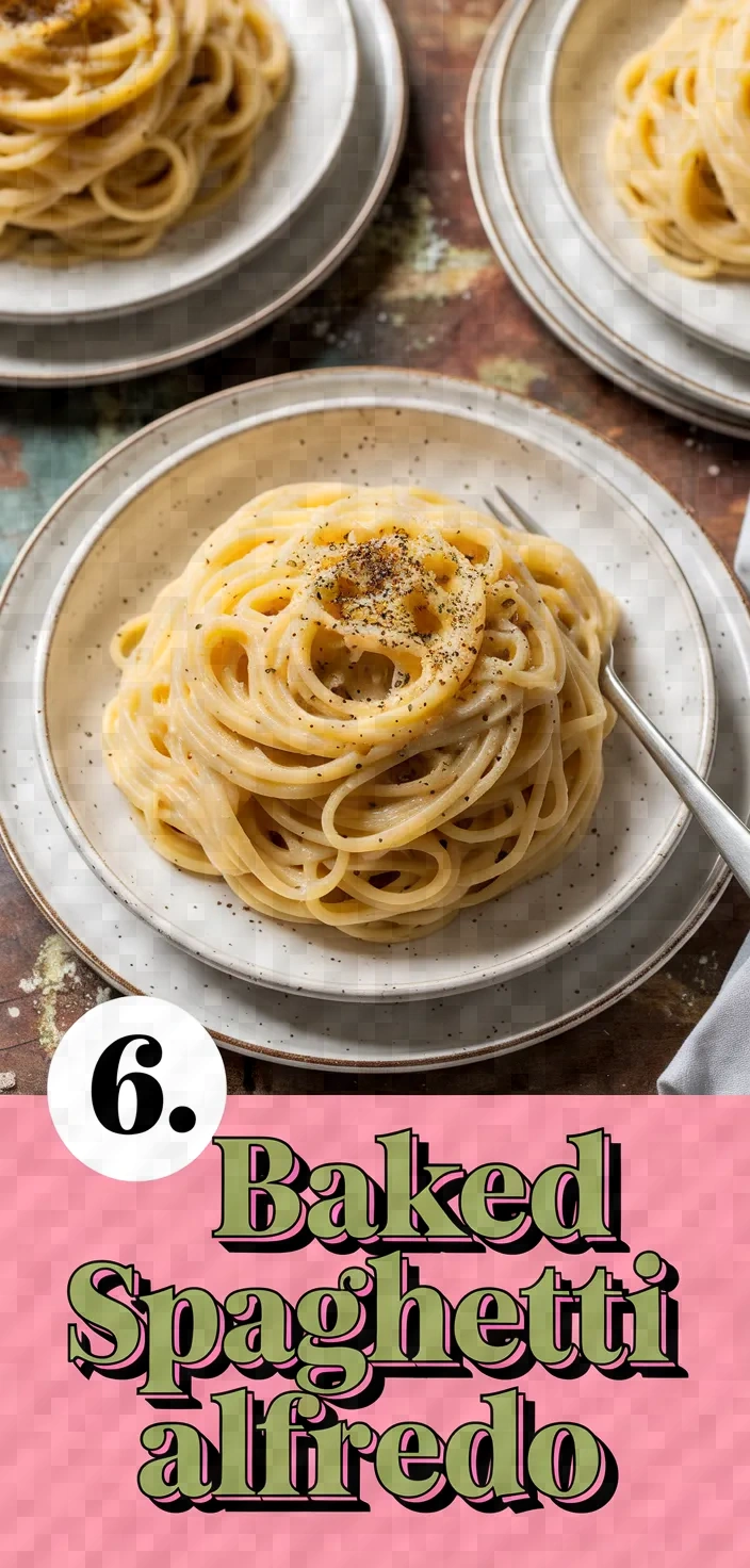 6. Baked Spaghetti Alfredo