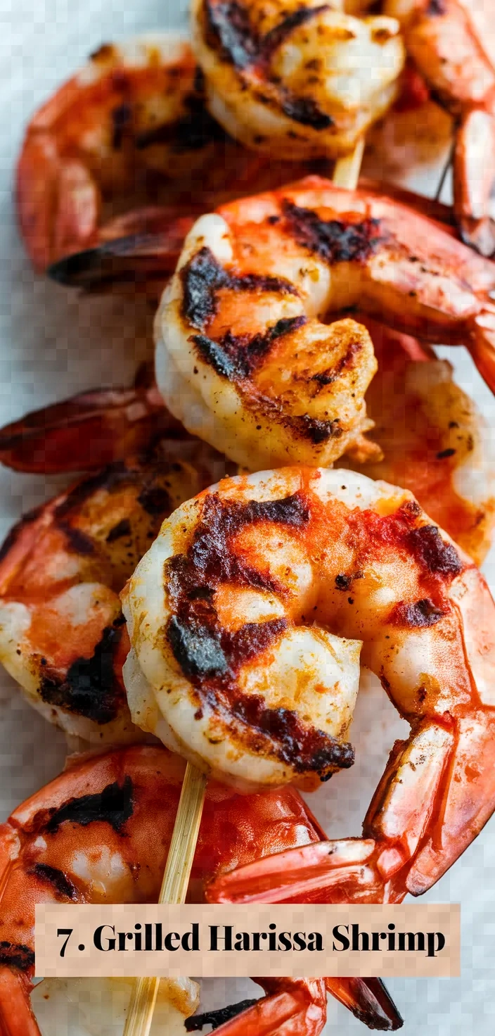 7. Grilled Harissa Shrimp