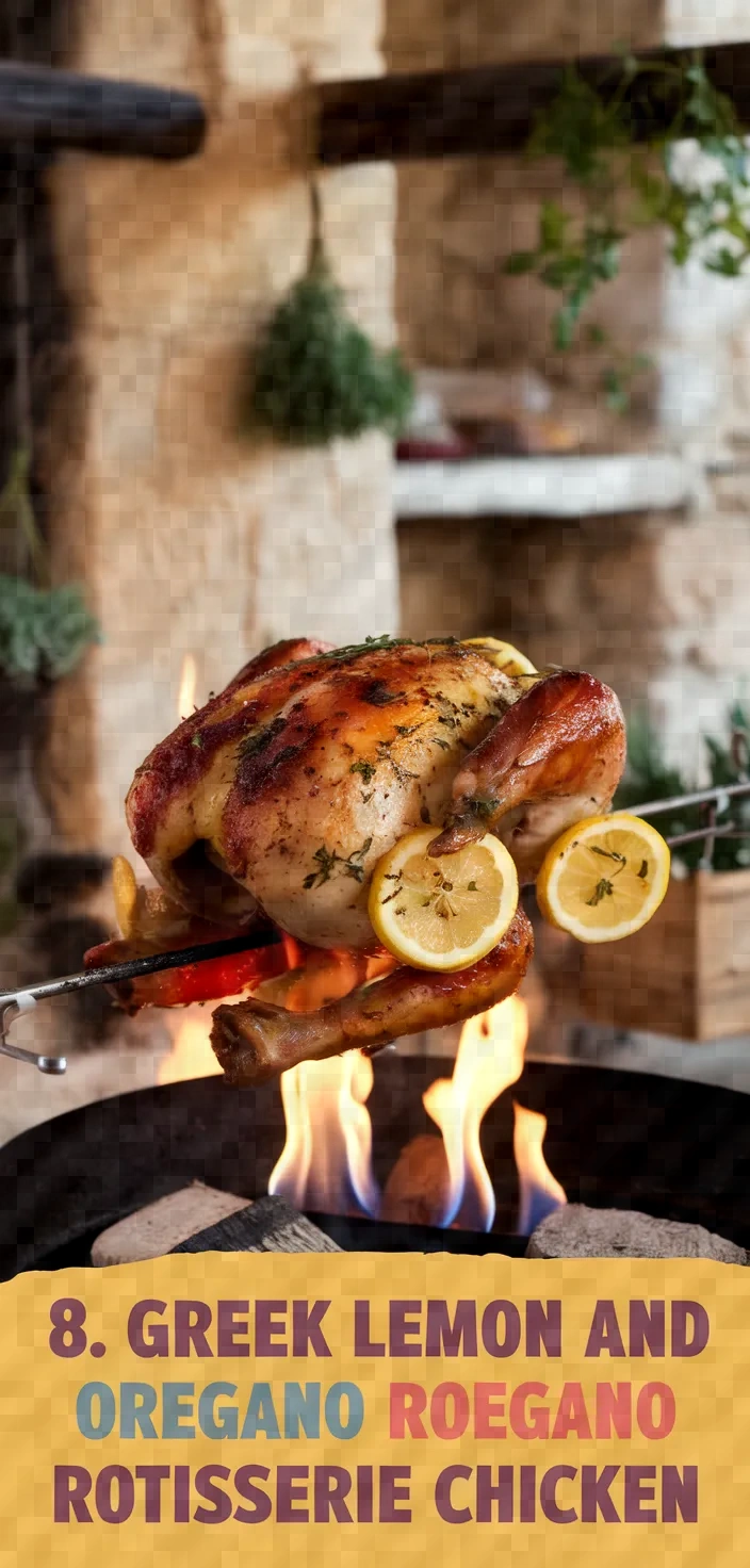 8. Greek Lemon and Oregano Rotisserie Chicken