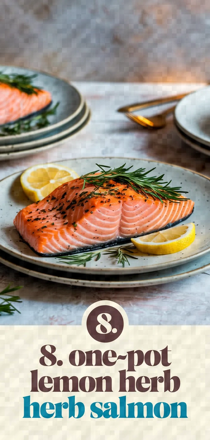 8. One-Pot Lemon Herb Salmon