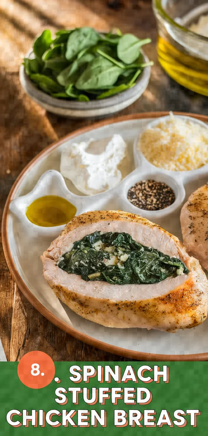 8. Spinach Stuffed Chicken Breast