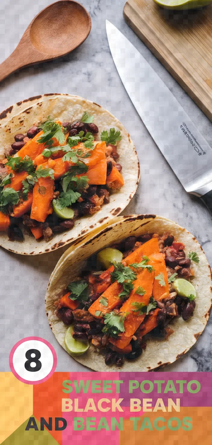 8. Sweet Potato and Black Bean Tacos