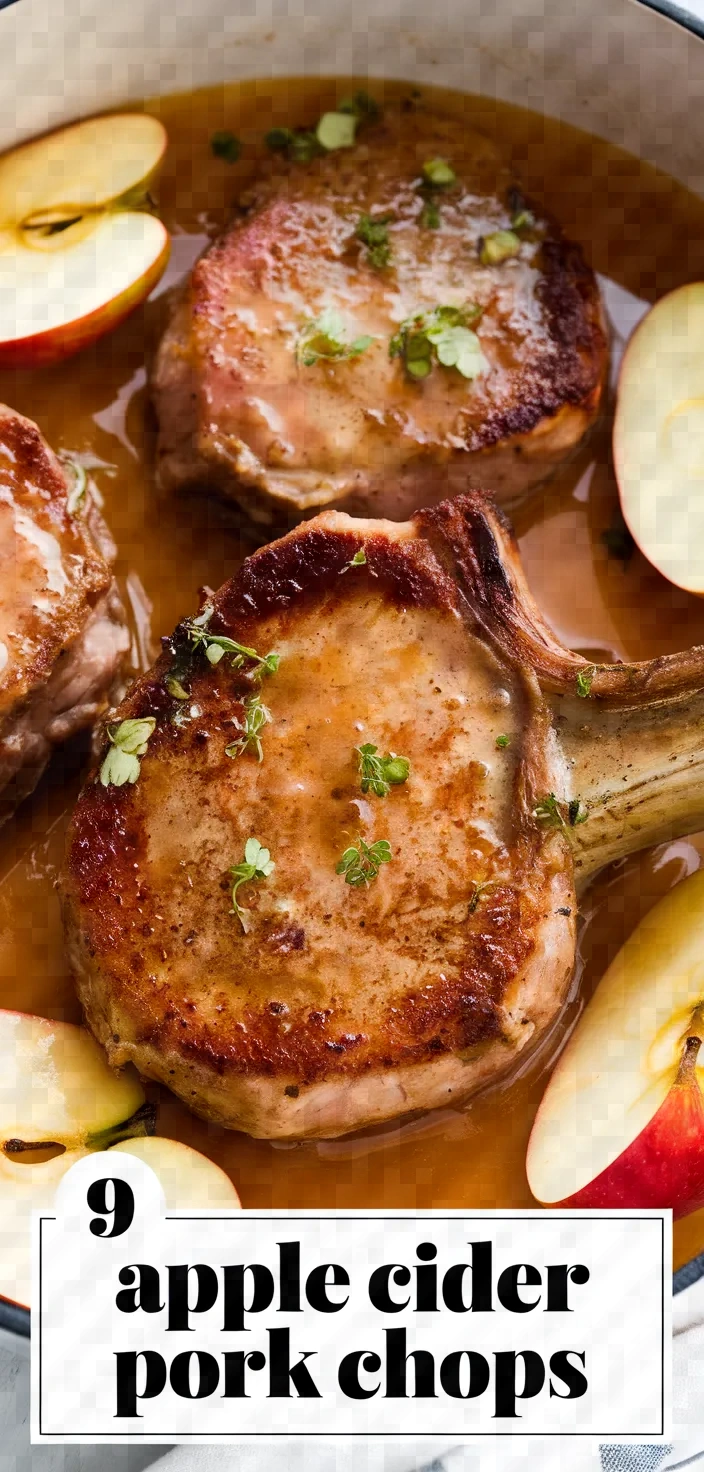 9. Apple Cider Pork Chops