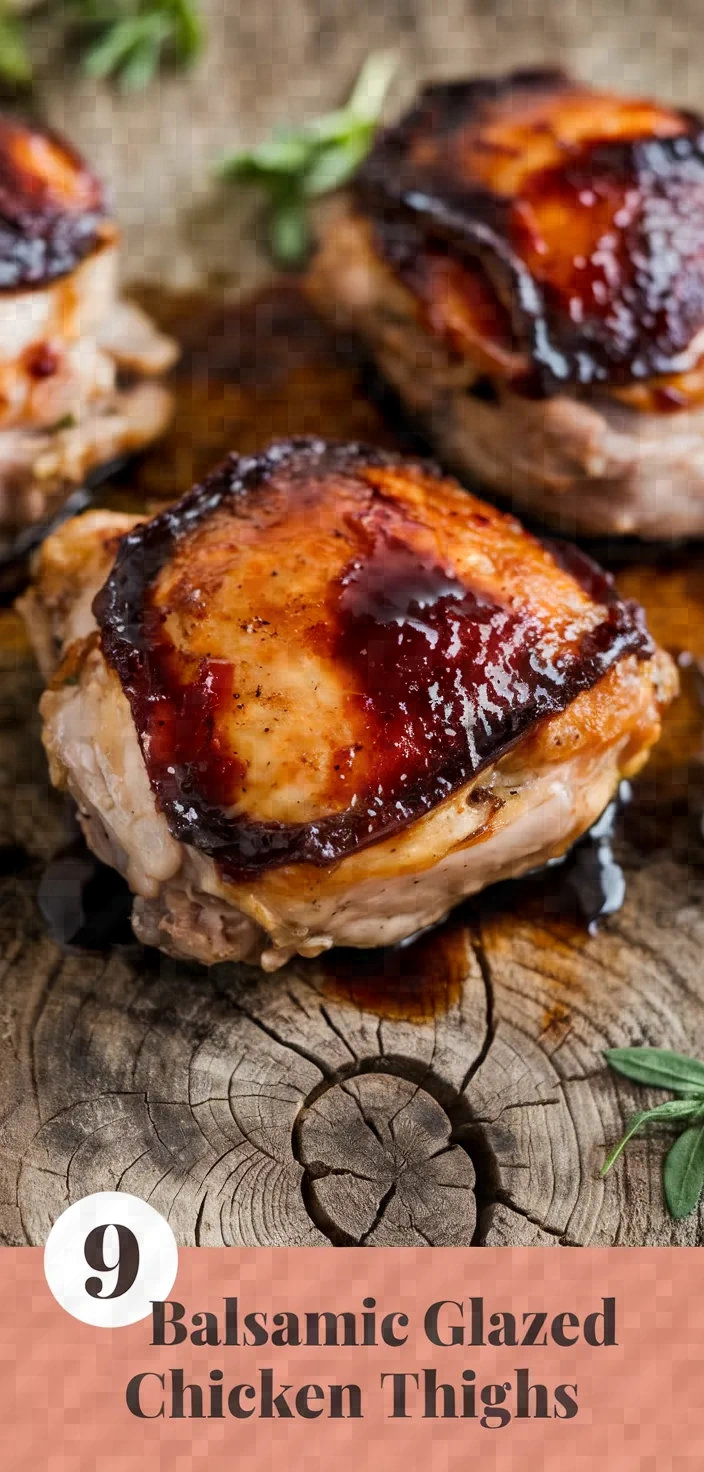 9. Balsamic Glazed Chicken Thighs