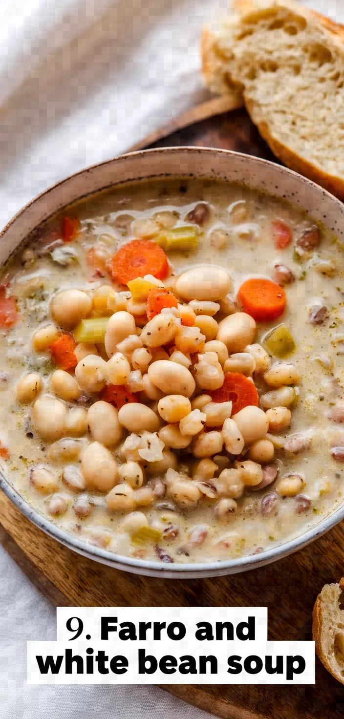 9. Farro and White Bean Soup