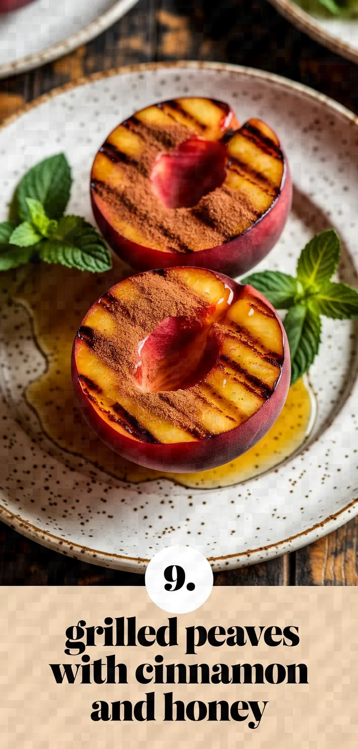 9. Grilled Peaches with Cinnamon and Honey