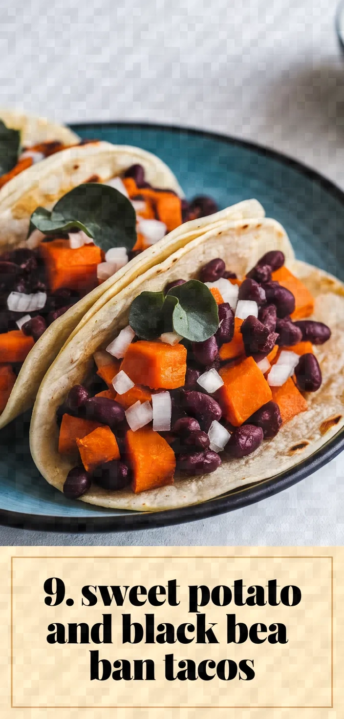 9. Sweet Potato and Black Bean Tacos