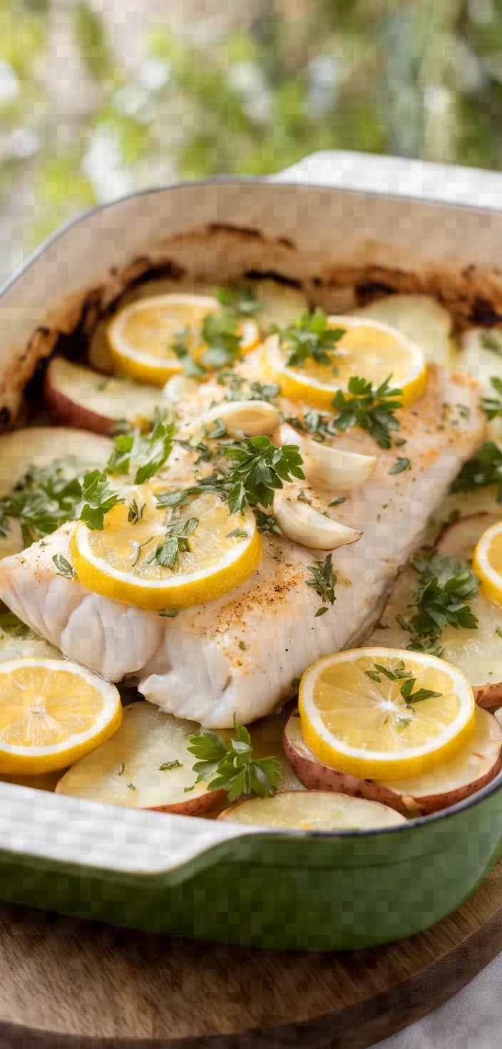 1. Baked Cod with Lemon and Garlic