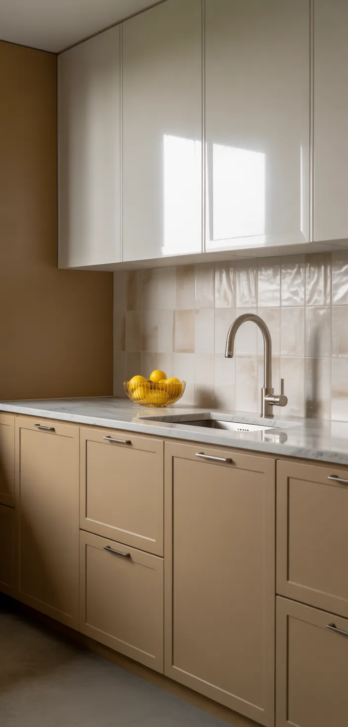 11. Greige and White Two-Tone Cabinets