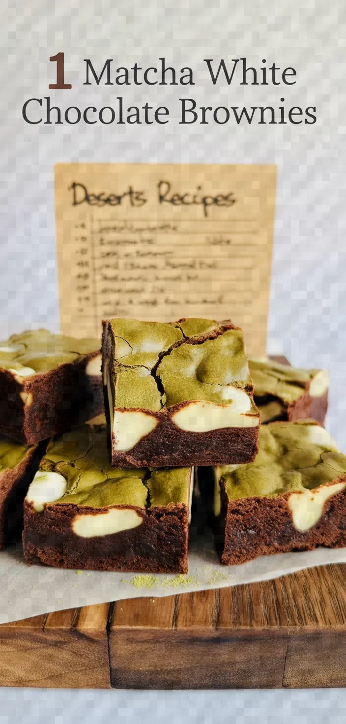 12. Matcha White Chocolate Brownies