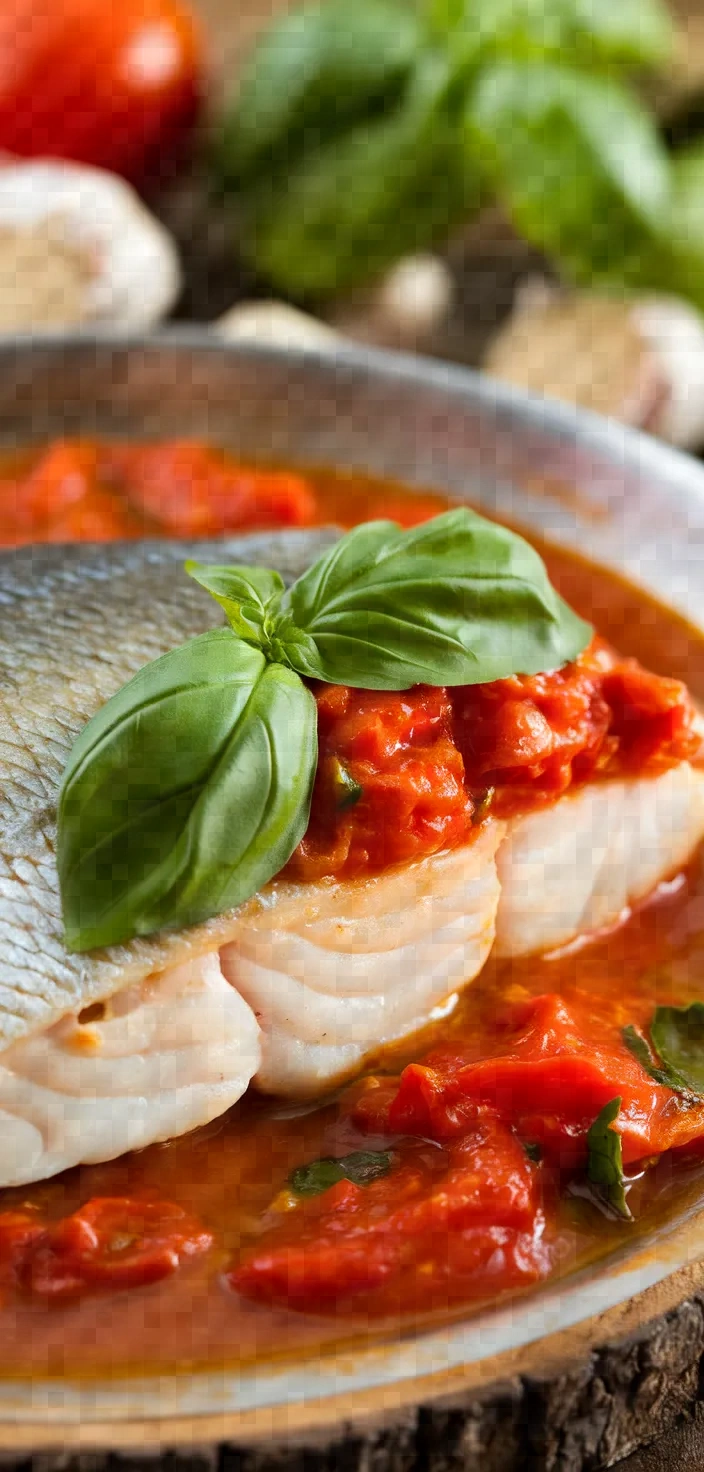 14. Tilapia in Tomato Basil Sauce