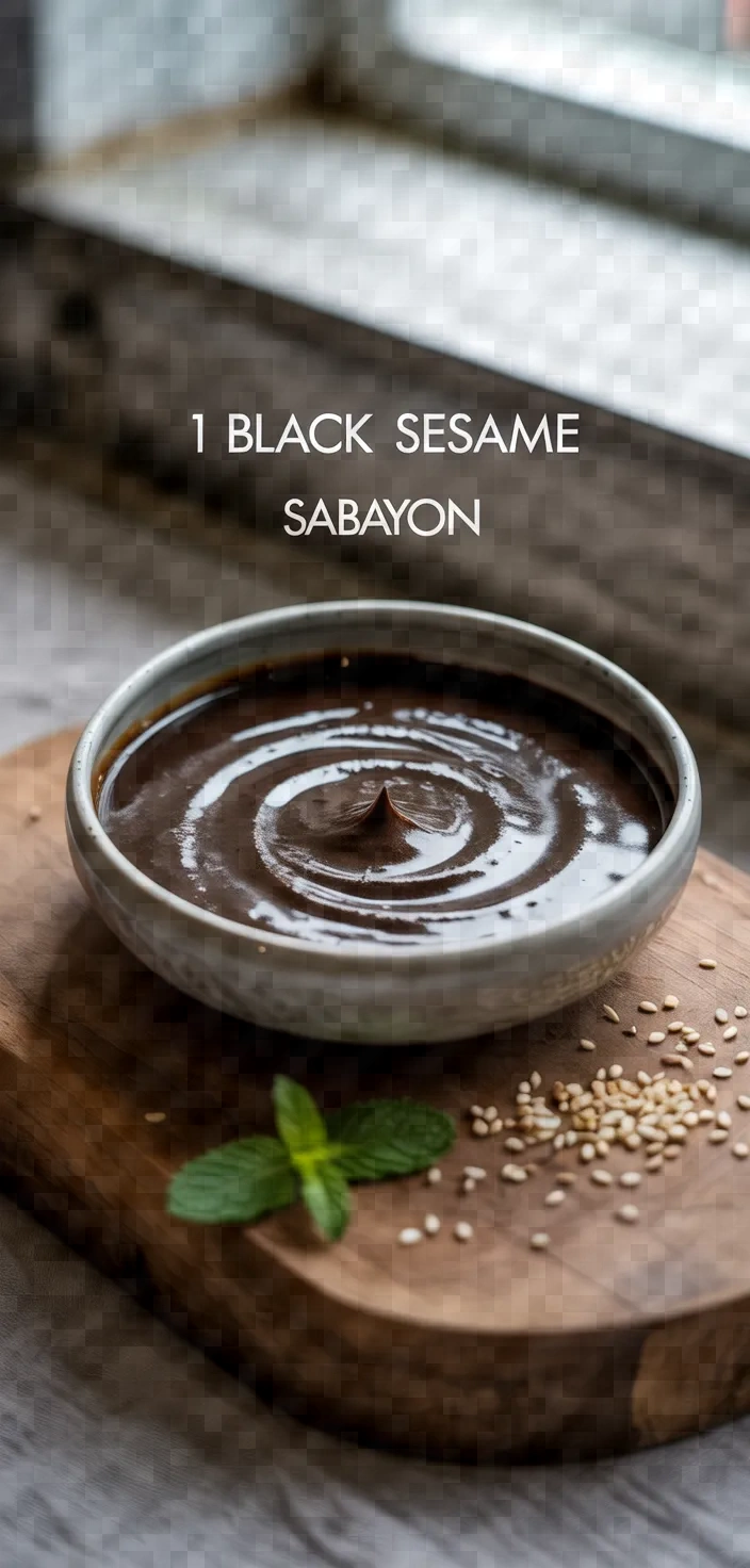 15. Black Sesame Sabayon