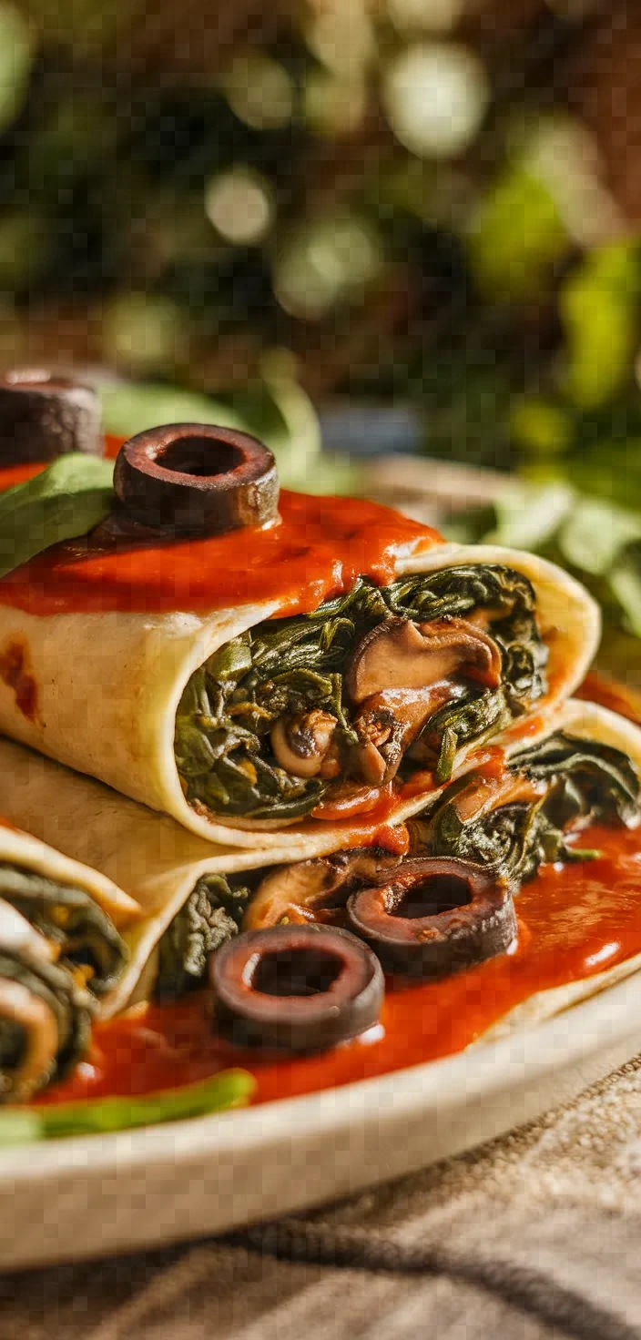 19. Spinach and Mushroom Enchiladas