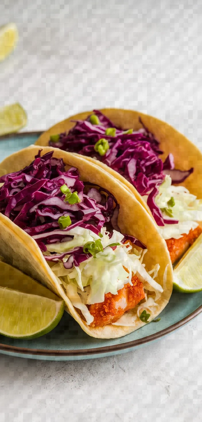 2. Cod Fish Tacos with Cabbage Slaw