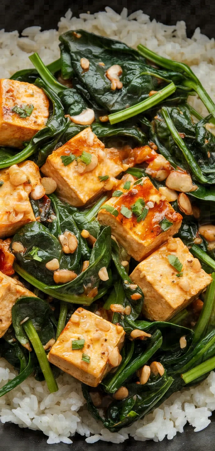 22. Spinach and Tofu Stir Fry