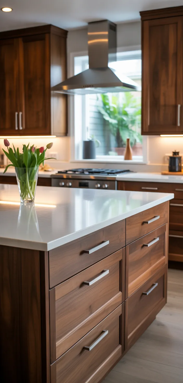 3. Walnut Brown Cabinets