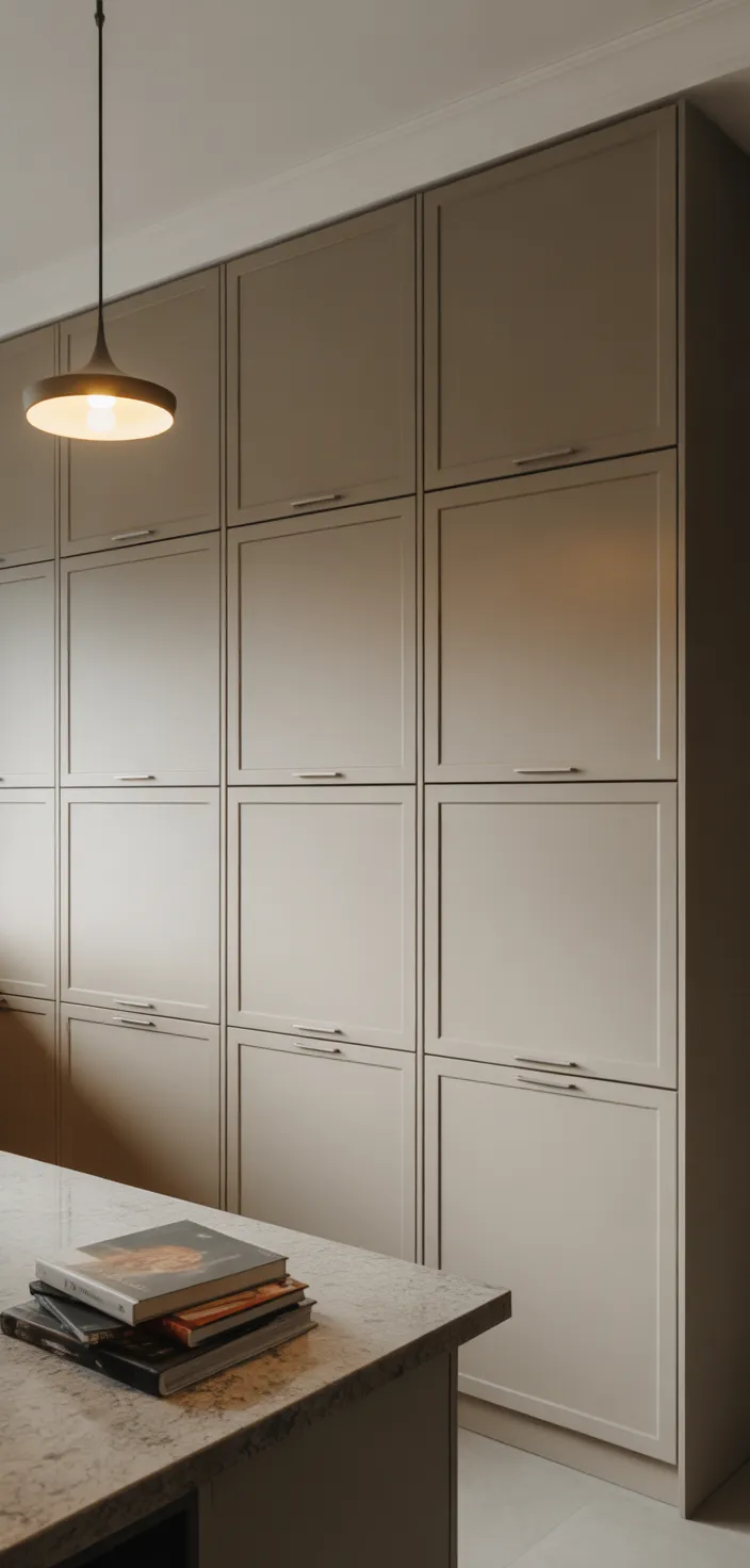 5. Slab Greige Cabinets