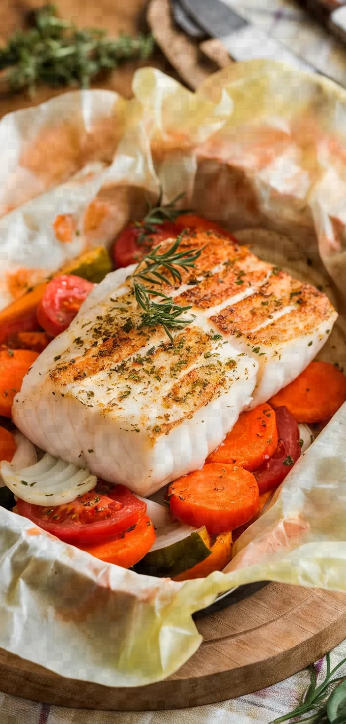 8. Cod en Papillote with Veggies