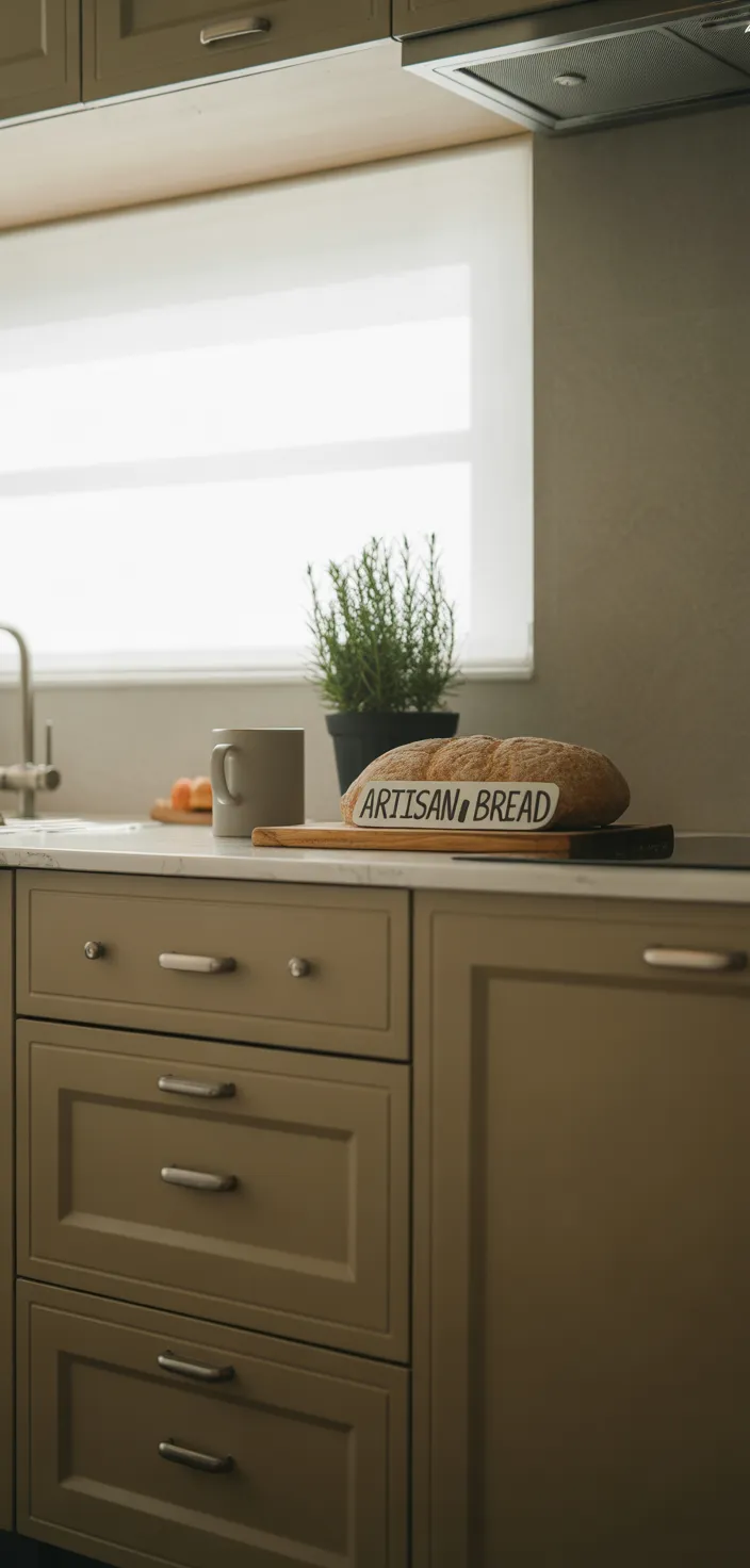 9. Modern Greige Cabinets
