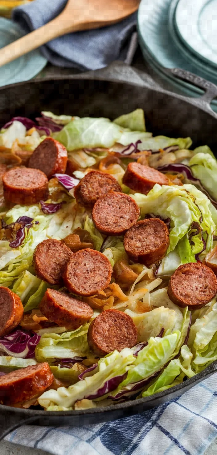 9. Cabbage and Sausage Skillet