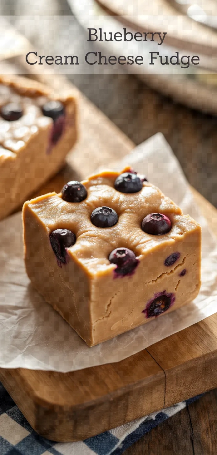 Blueberry Cream Cheese Fudge