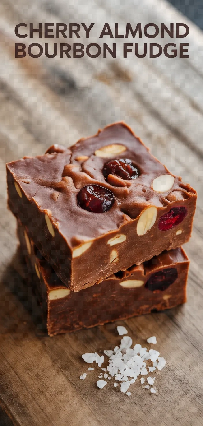 Cherry Almond Bourbon Fudge