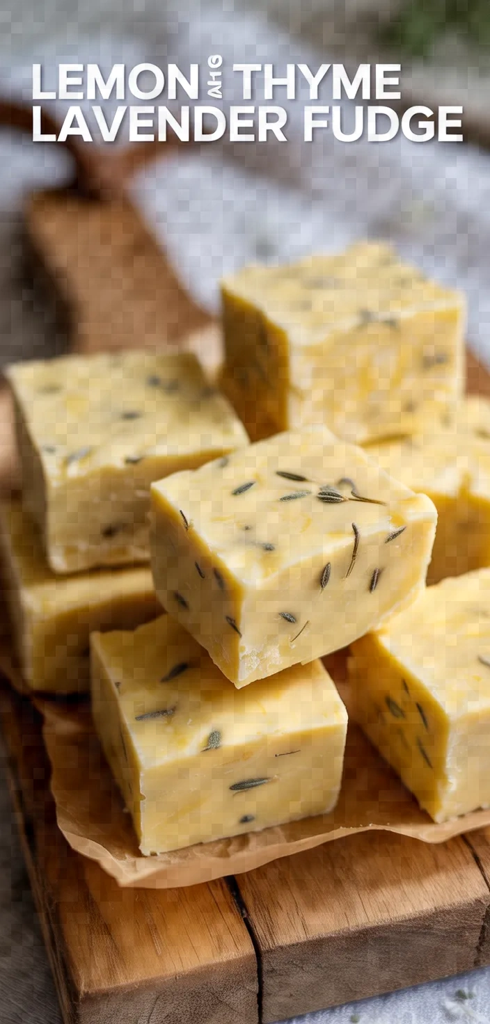 Lemon Thyme Lavender Fudge