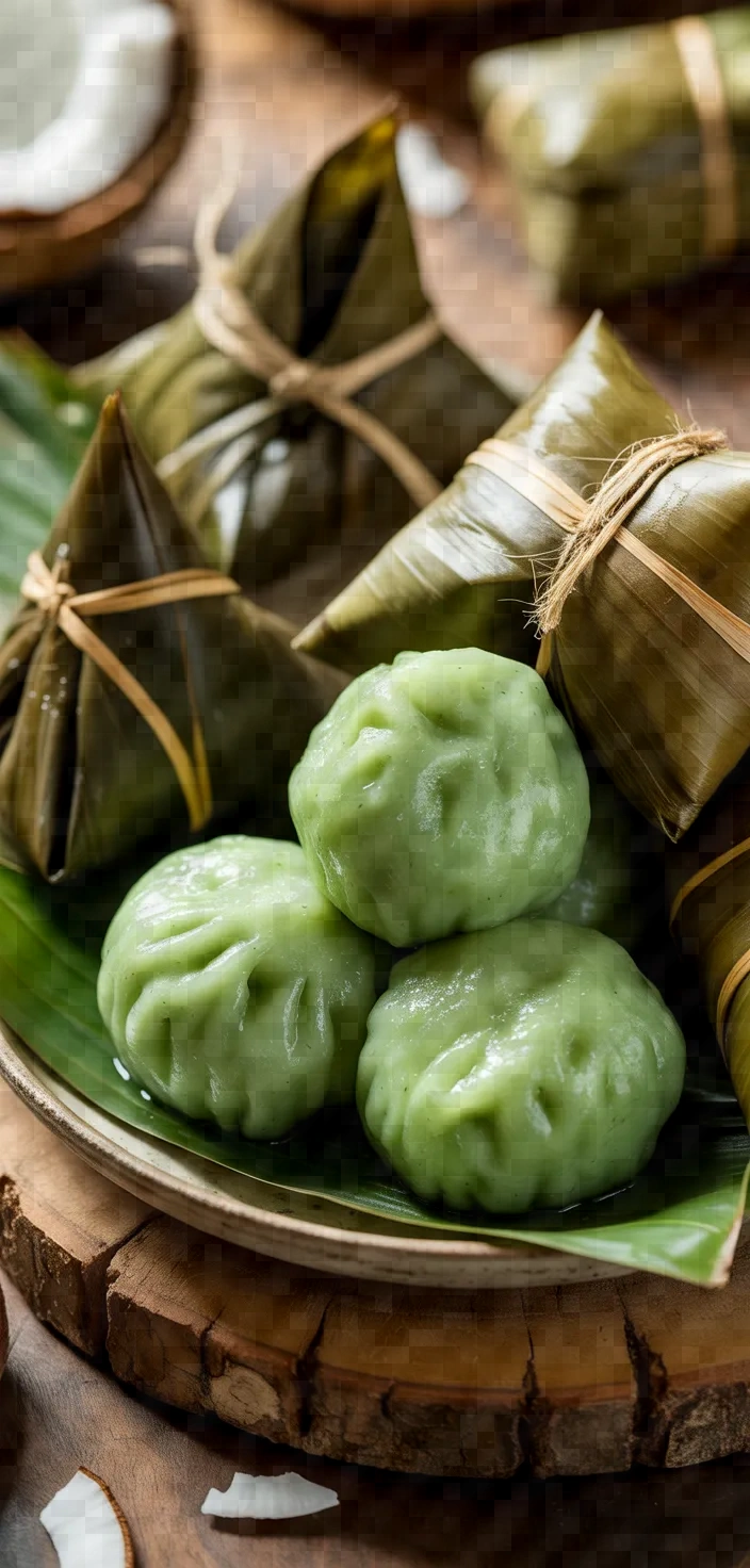 Pandan Coconut Rice Dumplings