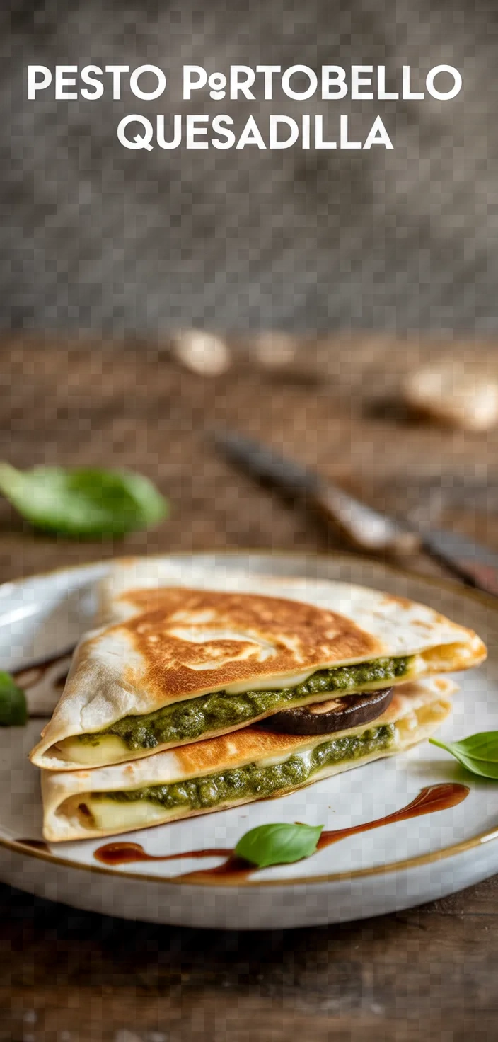 Pesto Portobello Quesadilla