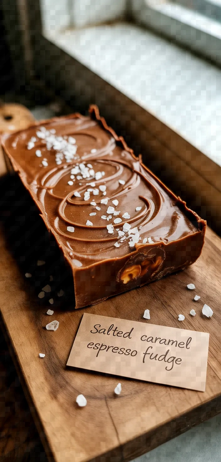 Salted Caramel Espresso Fudge