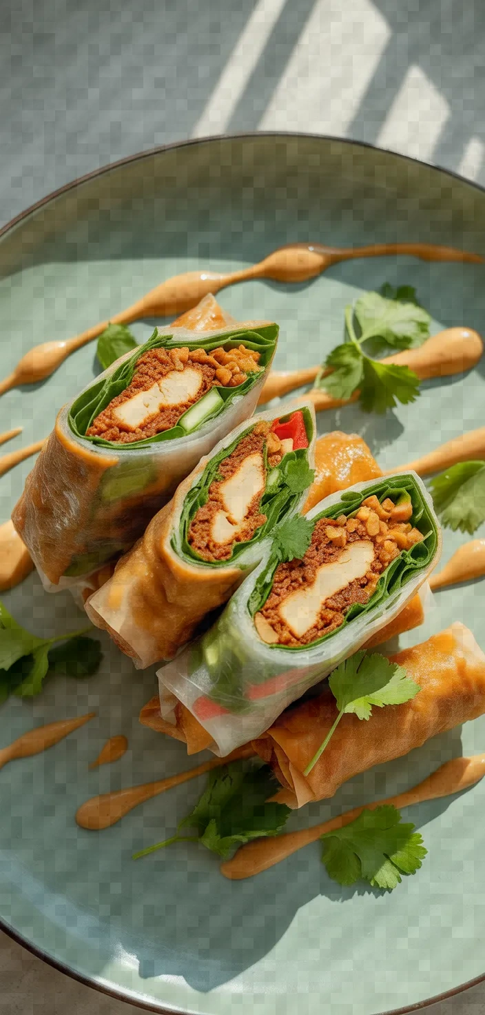 Tempeh Rendang Spring Rolls