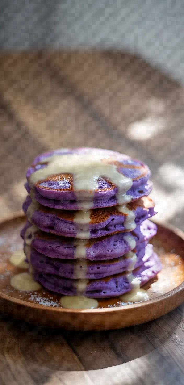 Ube Coconut Pancakes