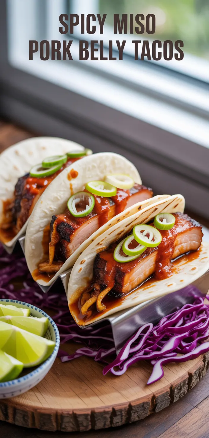 1. Spicy Miso Pork Belly Tacos