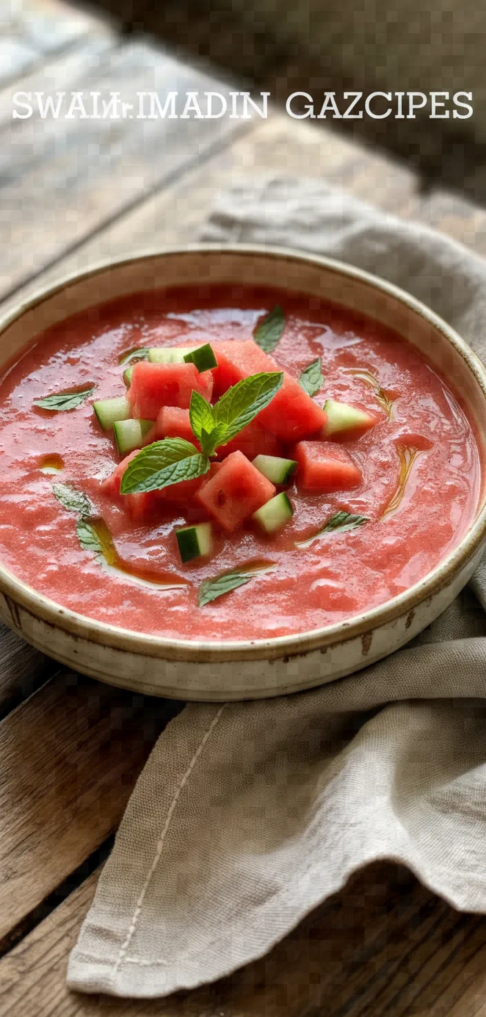 1. Watermelon Gazpacho