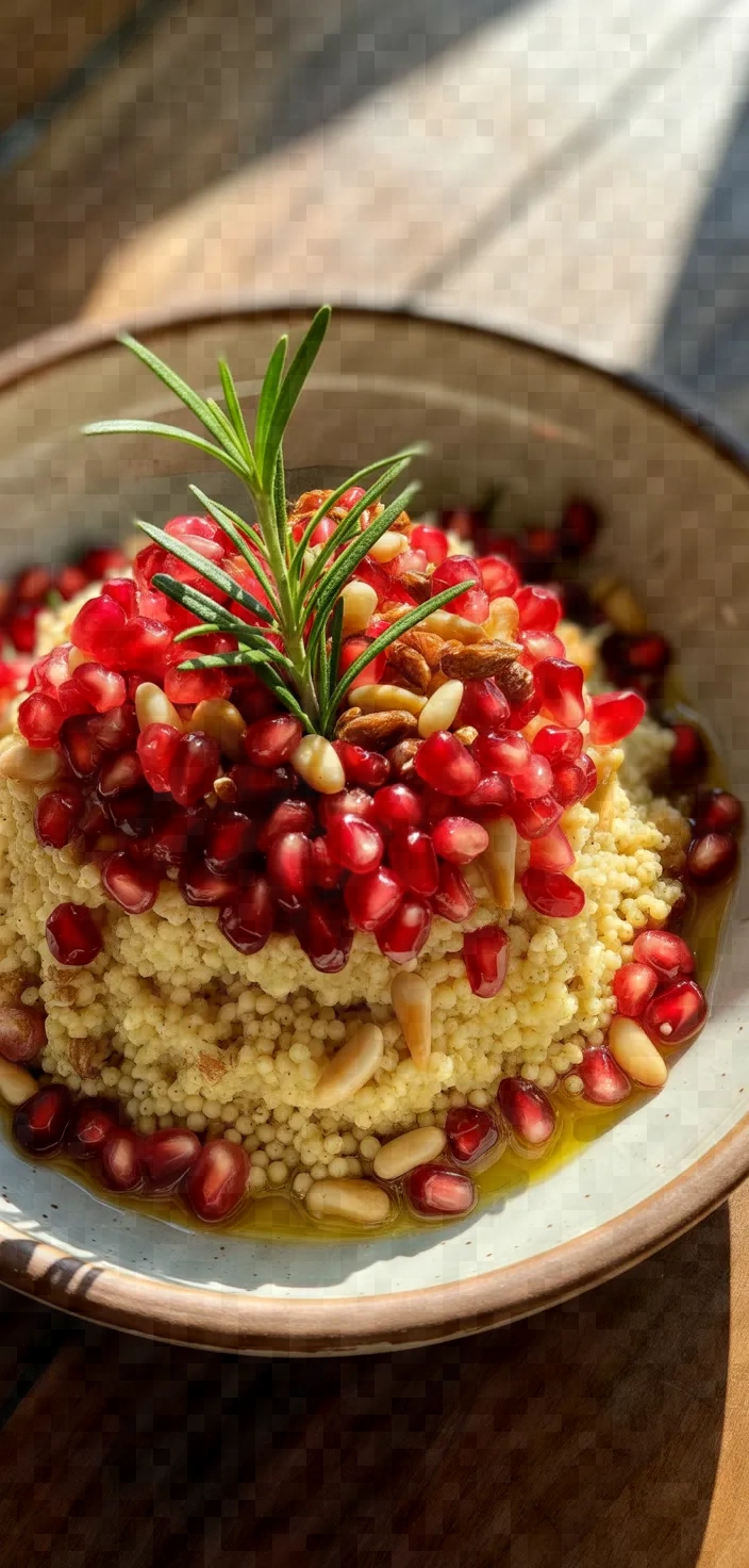 10. Pomegranate Rosemary Couscous