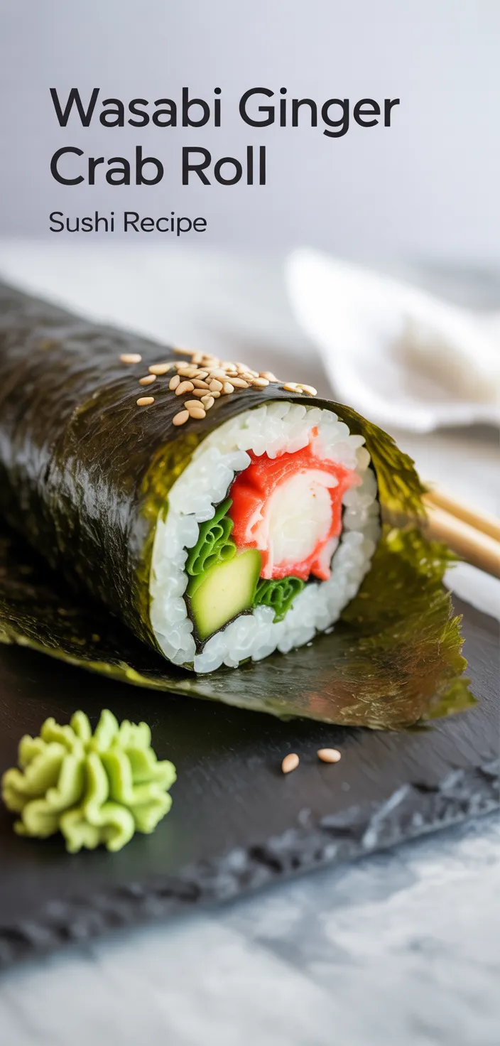 10. Wasabi Ginger Crab Roll