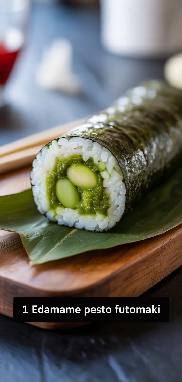 11. Edamame Pesto Futomaki