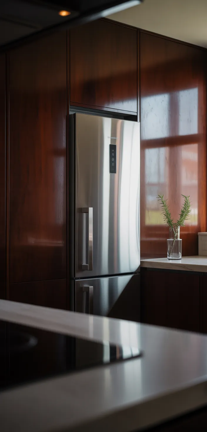 12. Ebony Glossy Cabinets