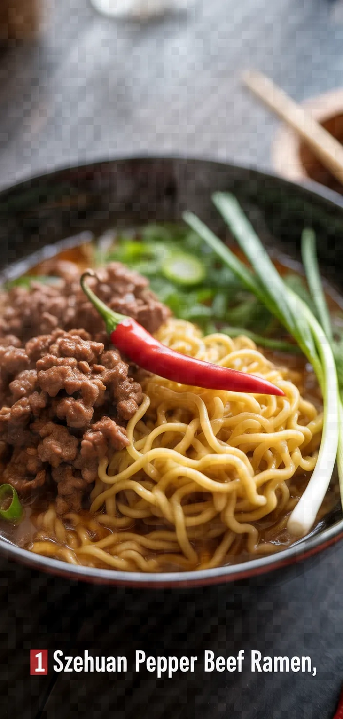 12. Szechuan Pepper Beef Ramen