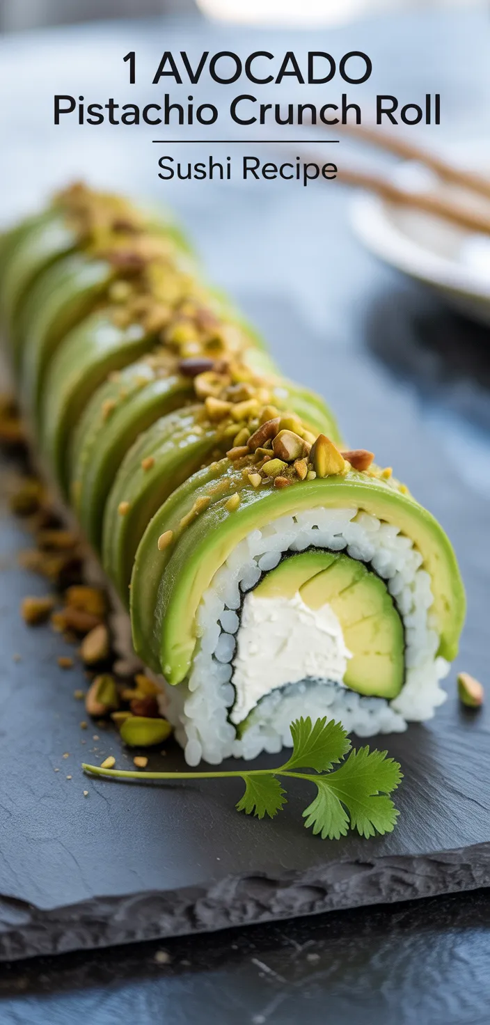13. Avocado Pistachio Crunch Roll