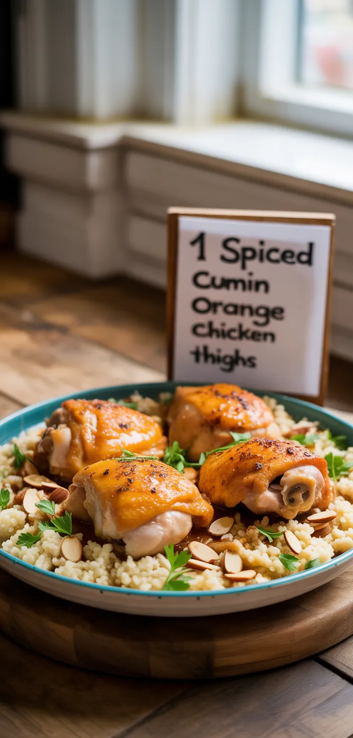 13. Spiced Cumin Orange Chicken Thighs
