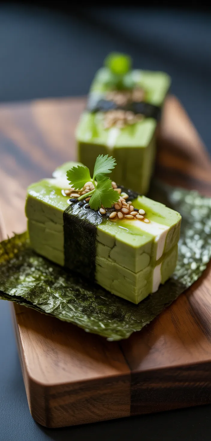15. Matcha Infused Tofu Sushi
