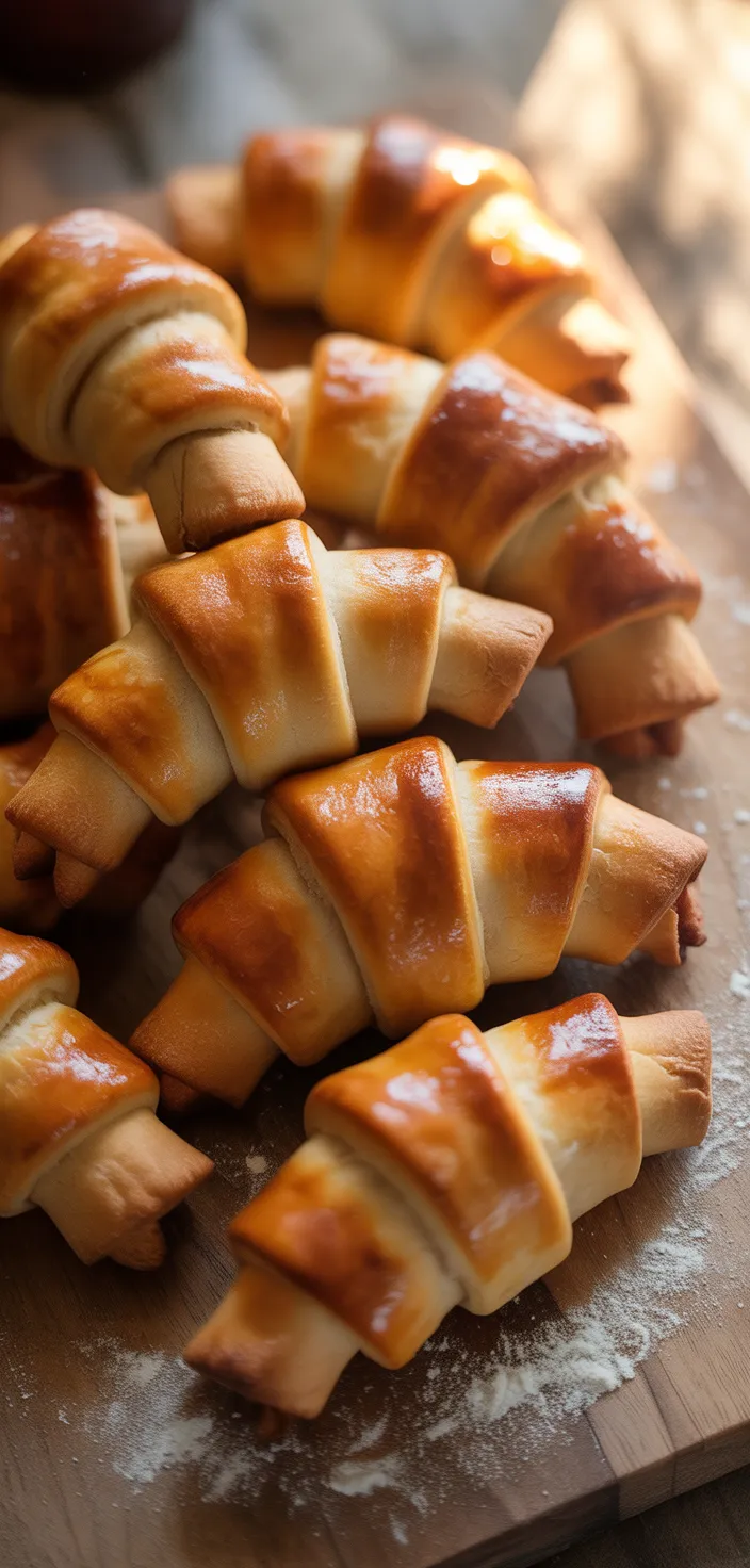 16. Bourbon Glazed Pork Crescents