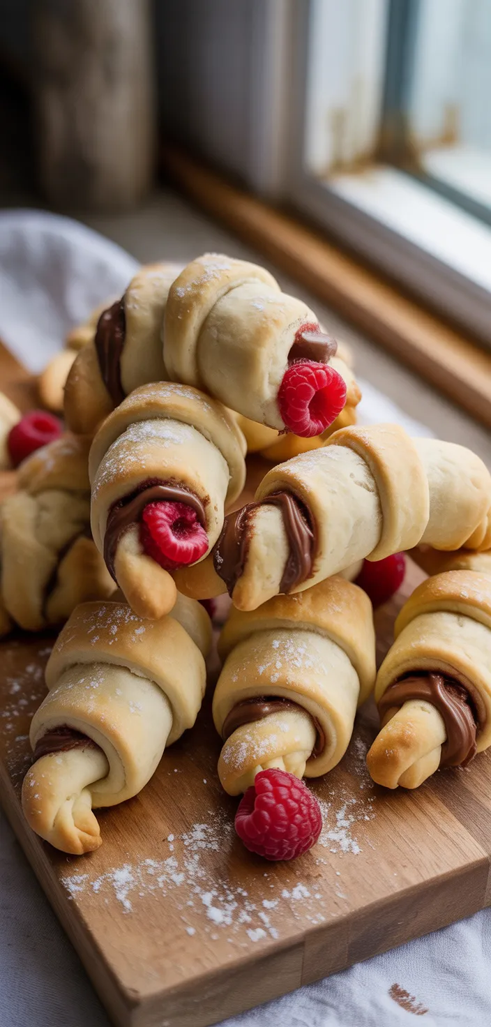 17. Nutella Raspberry Filled Crescents
