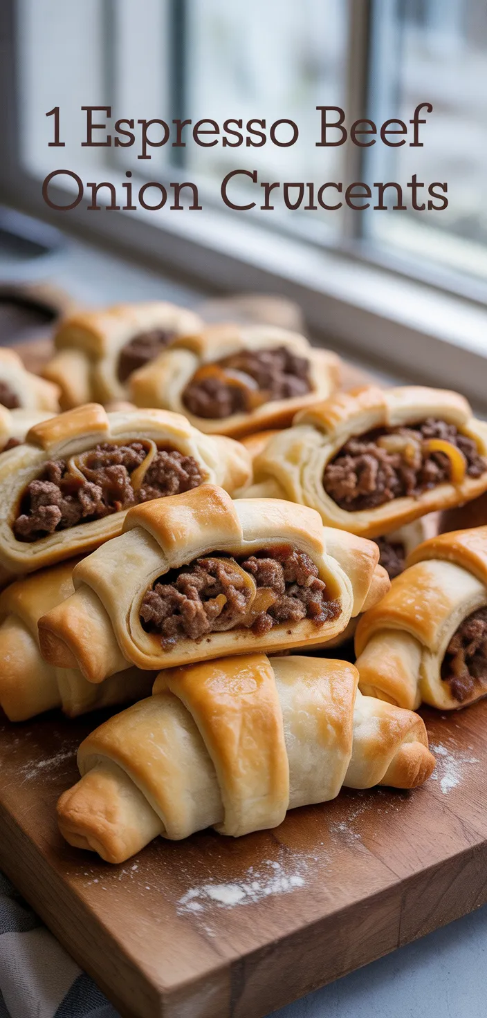 18. Espresso Beef Onion Crescents